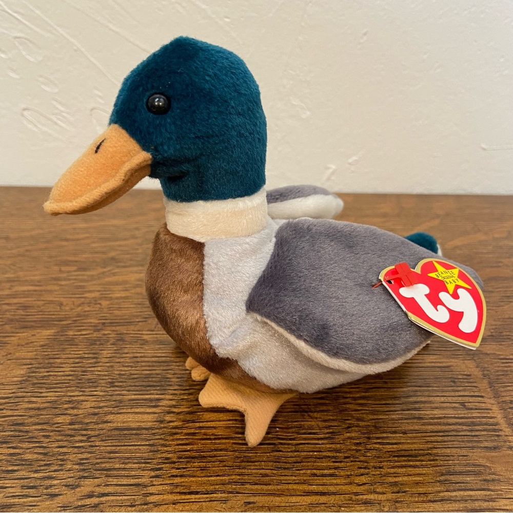 VINTAGE TY JAKE THE DRAKE MALLARD DUCK TOY COLLECTIBLE 90s 1997 BEANIE BABY